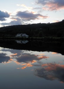 Sunset, Upper Lock Basin, Fort Augustus, September 2014.