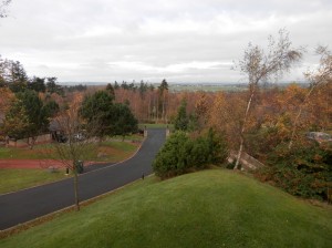 View from the lodge, north to Hexham