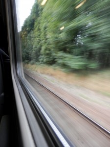 Building up speed on the run between Aberdour and The Bay 