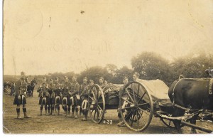 Gordon Highlanders Machine gun on the march