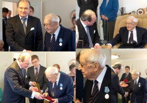 Alex Miller receiving the Ushakov medal, February 2015.