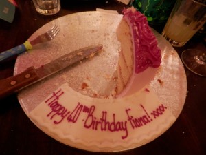 Remains of cake