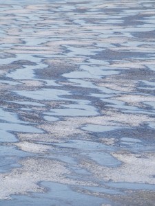 Frozen patterns on the flood
